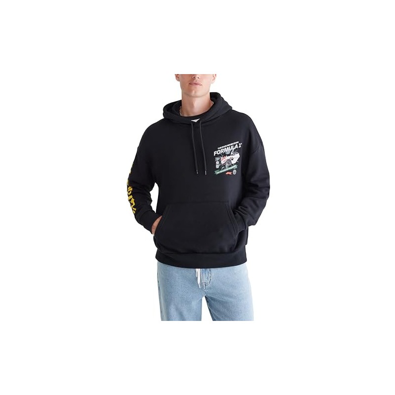 Aéropostale Formula 1 Race Never Stops Pullover Hoodie, Black