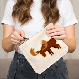 Lantern Press Moose Geometric, 100% Cotton Zipper Pouch, Travel Accessory, Go Bag