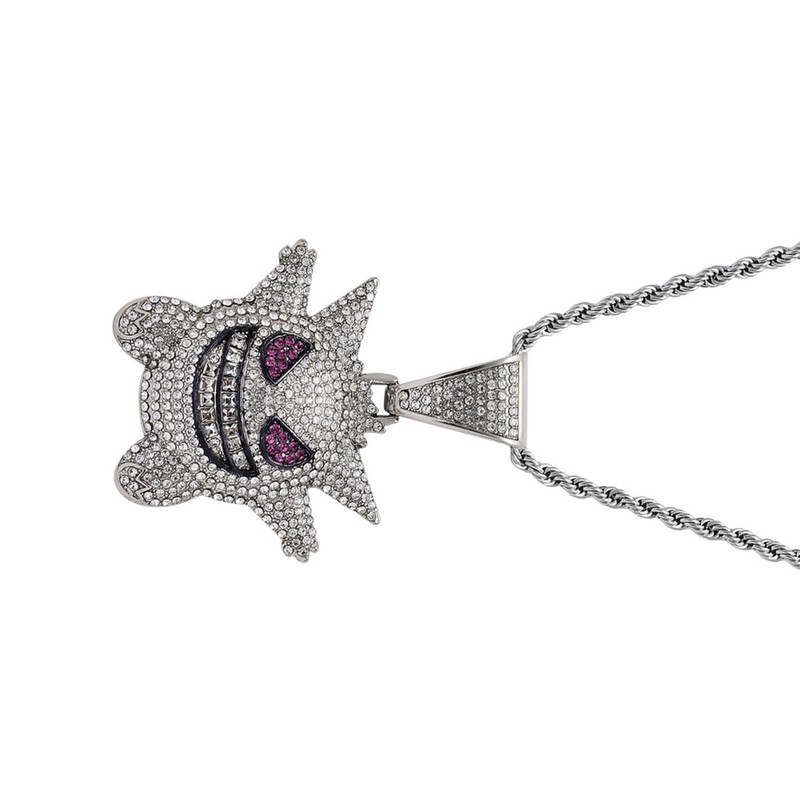 Pendant Necklace Alloy Funny Devil 60cm Stainless Steel Chain Exquisite