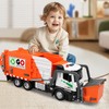 Dwi Dowellin 12'' Electric Garbage Truck Toy Set with Lights/Sounds,Includes