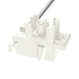 DUROCK Plate Mount Stabilizer V3, Innovative Pre-Clipped Stem for Minimum Wire Wobble 2U 6.25U 7U Keyboard Stabilizers (V3 Cream Silver 80% Kit)