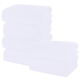 MOONQUEEN 6 Pack Premium Bath Towel Set - Quick Drying - Microfiber Coral Velvet Highly Absorbent Towels - Multipurpose Use as Bath Fitness, Bathroom, Shower, Sports, Yoga Towel (White)
