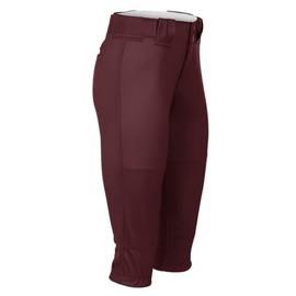 Boombah Women's Hypertech Series Fastpitch Solid Pant Maroon - Size Waist 24" (Inseam 18")