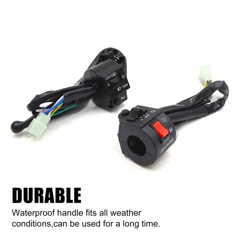 sourcing map Motorcycle Handlebar Turn Signal Light Control Switch Set
