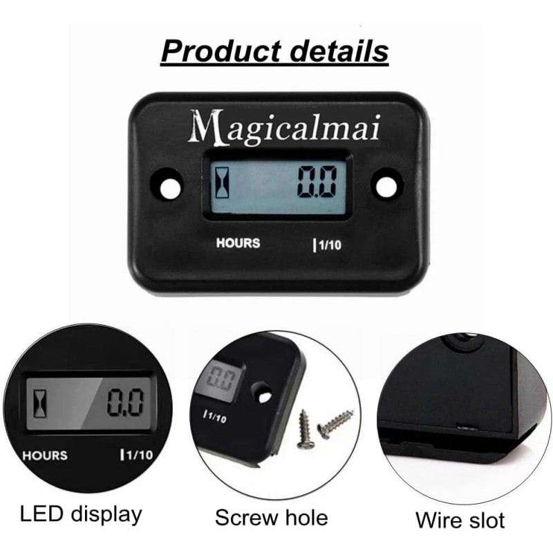 Unbranded Inductive Hour Meter for Gas Engine Generator Lawn Mower