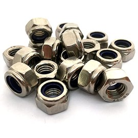 M8 Nylon Locking Nut DIN985 Type T, A4 (316) Stainless Steel (Pack of 20)