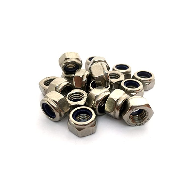 M8 Nylon Locking Nut DIN985 Type T, A4 (316) Stainless