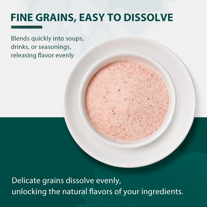 Soeos Himalayan Salt - Fine Grain, 20 oz, Himalayan Pink