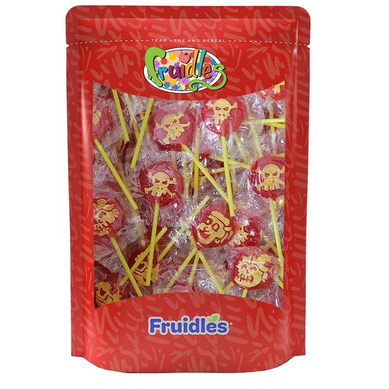 Fruidles Pirates Tattoo Lollipop Suckers Candy, Great for Goody Party