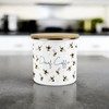 Purely Home Scattered Bees Decaf Coffee Canister - White Metal