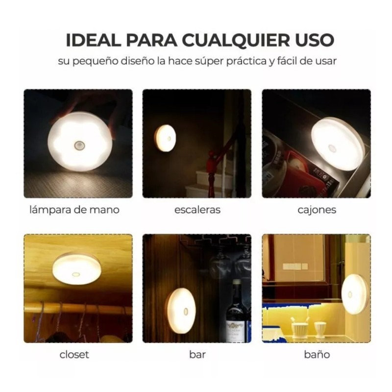 EGTMA Kit Dos Piezas Lamparas Led Emergencia Auto Adheribles