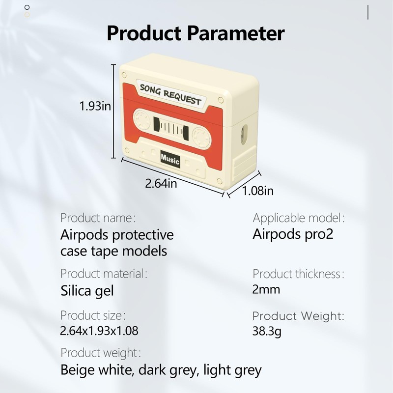 Cute Case for AirPods Pro 2nd/1st Generation Earbuds(2023/2022/2019) with Keychain,