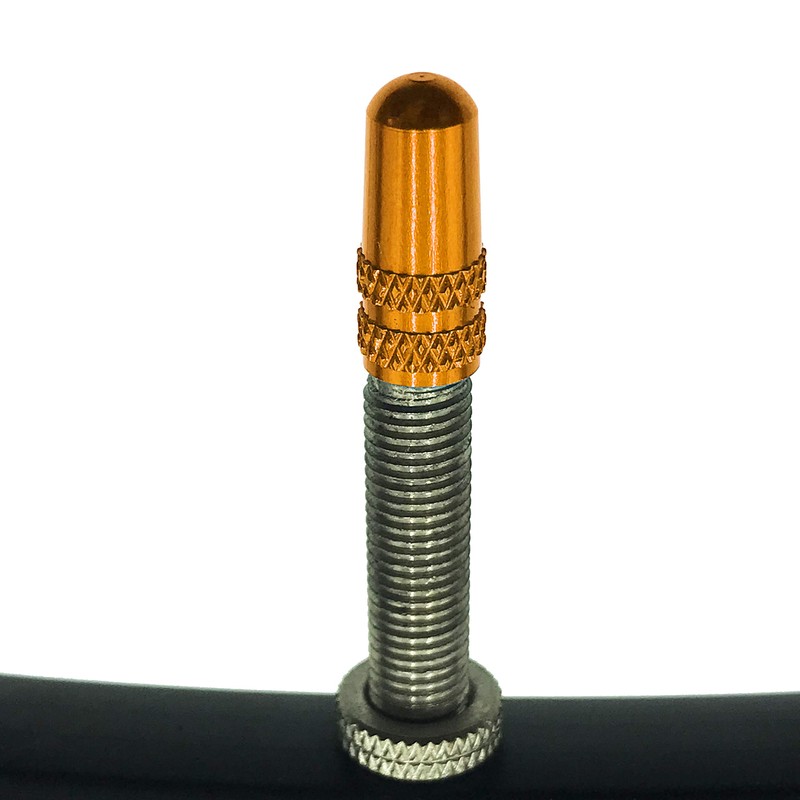 NOGUCHI 111592 Aluminum Valve Cap for Presta Type, Orange, 2