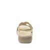 Alegria Women Portia Beige Leather Square Toe Sandal Slide 6-6.5