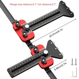 Adjustable Sliding Roller, Three-Wheel Sliding Guide Roller, Black Aluminium Alloy Bearing Rollers, Spring Board for Table Saw Woodworking Milling Tables (Black)