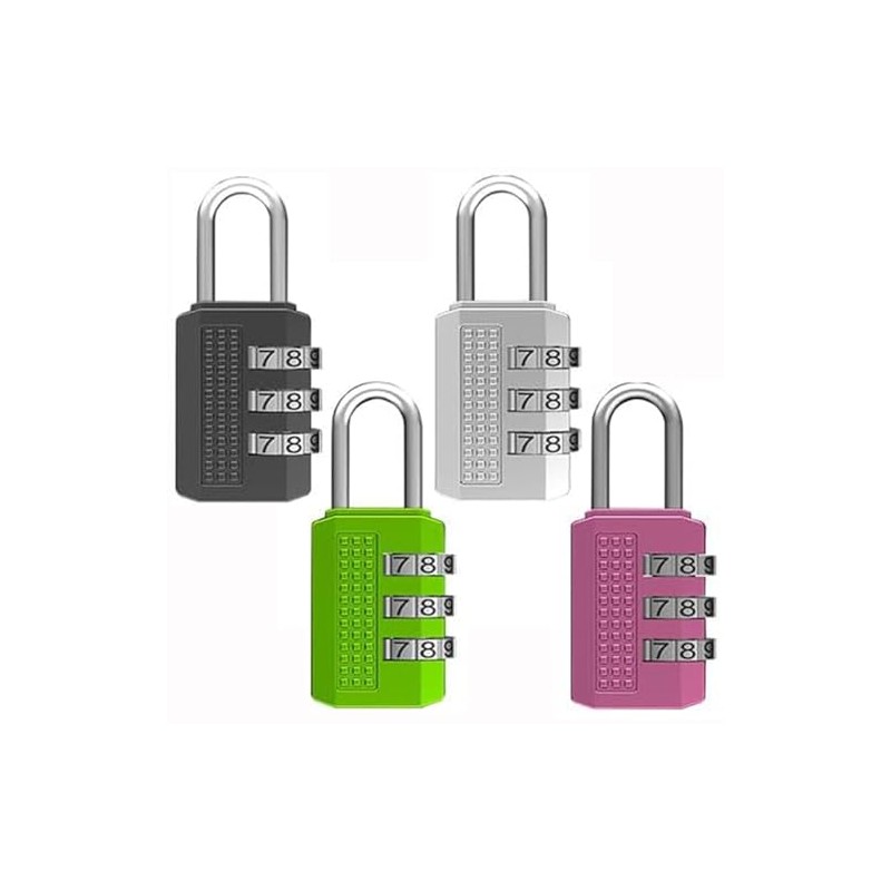 1Pack Combination Lock for Locker 3 Digit Outdoor Combination Padlock