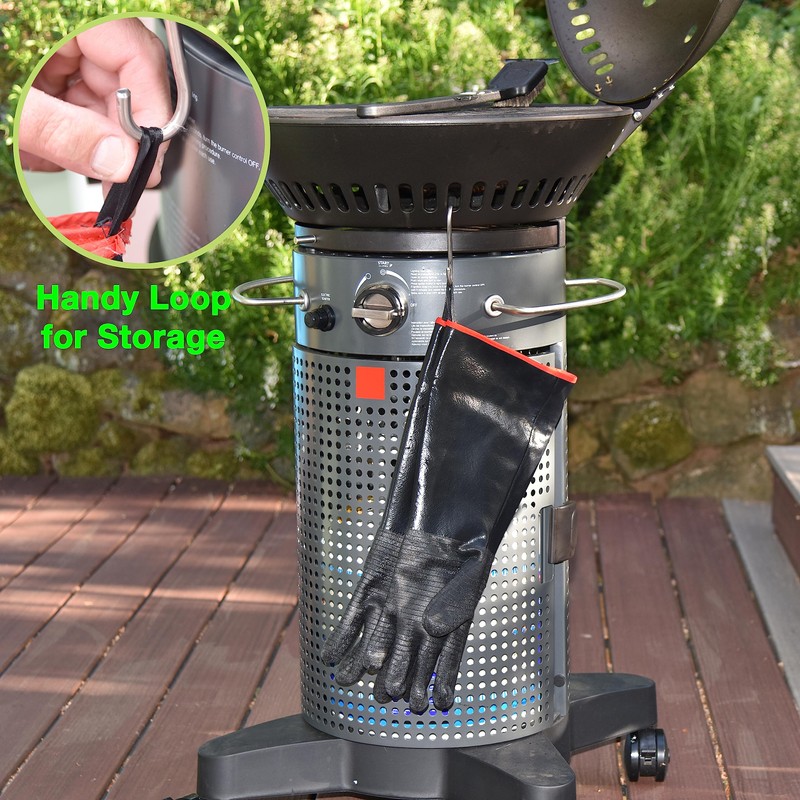 BBQ Grilling Gloves - 932 °F (18 inch) Black