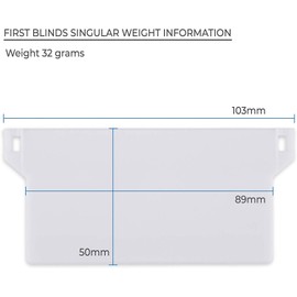 First blinds Vertical Blind Accessories 89mm (3.5 inches) - 25Pcs Vertical Blind Top Hangers,25Pcs Bottom Weights Slats,5M Bottom Chain