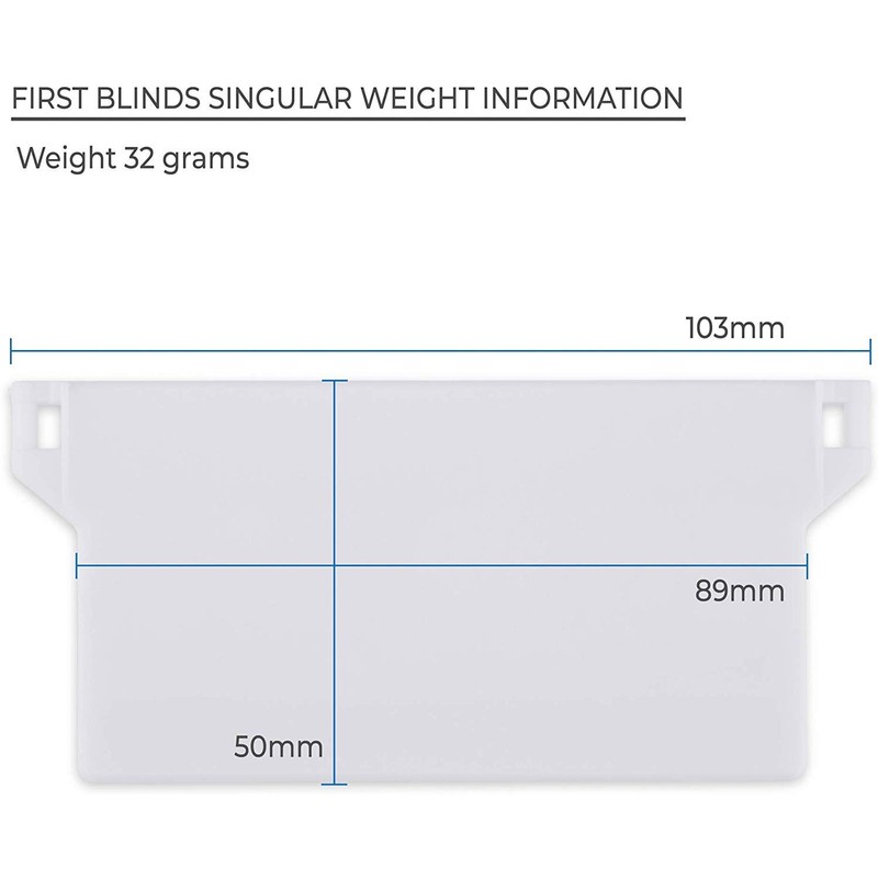 First blinds Vertical Blind Accessories 89mm (3.5 inches) - 25Pcs