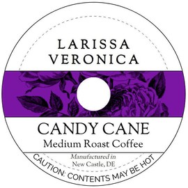 Candy Cane Medium Roast Coffee (Single Serve K-Cup Pods) (Gourmet, Naturally Flavored, Whole Coffee Beans) (12 pods, ZIN: 571688) - 2 Pack