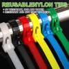 Pack of 100 Reusable Cable Ties, 300 x 7.5 mm