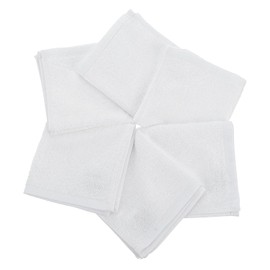 Ko&Pro 100% Bamboo Cloths, Set of 6, 25 x 25 cm in White, Multi-Purpose Cleaning Cloths for High-Gloss Kitchens, Bathroom, Household, Kitchen & Streak-Free Windows, Includes 2 DIY Recipe Flyers