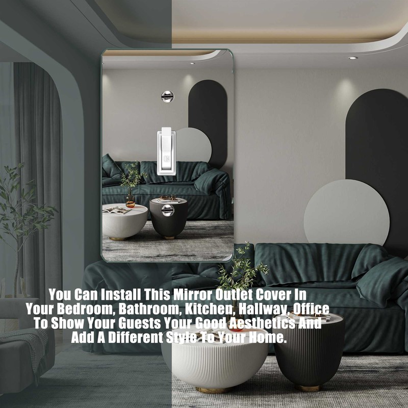 6 Pcs Mirror Acrylic Wall Plate Light Switch Plates Acrylic