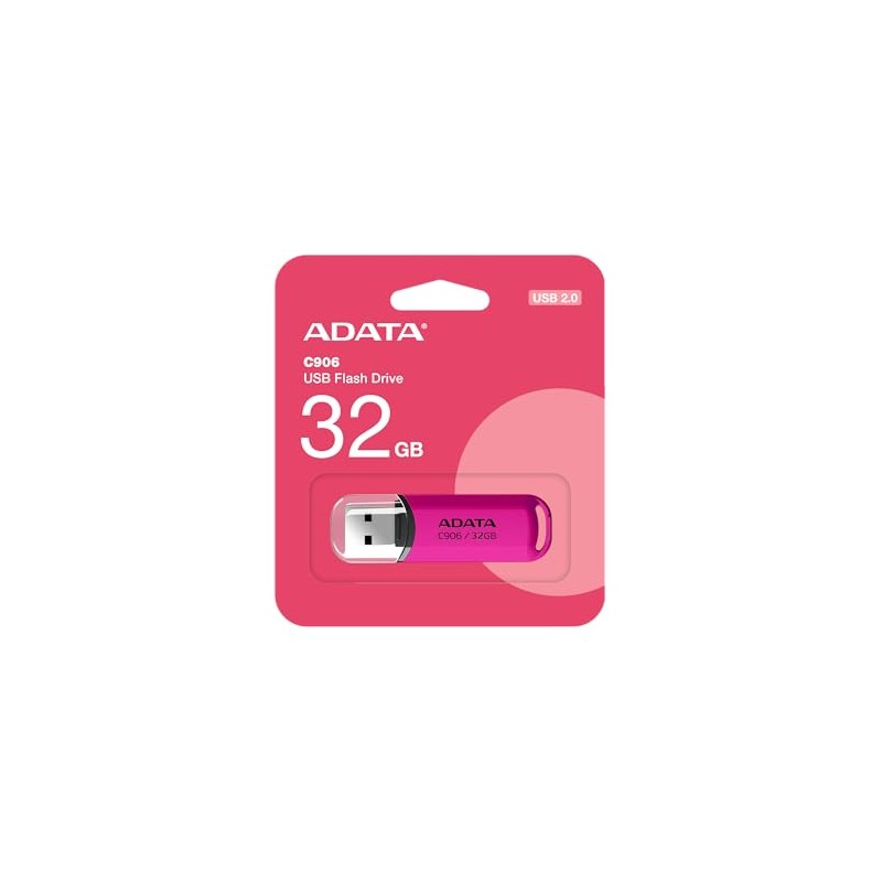 ADATA Memoria USB 32GB C906 2.0 Flash Drive Rosa AC906-32G-RPP