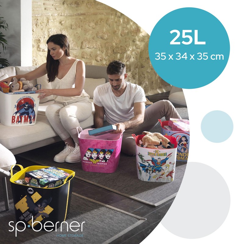 SP Berner Wonder Woman Stars 34323 Plastic Multi-Purpose Basket 25