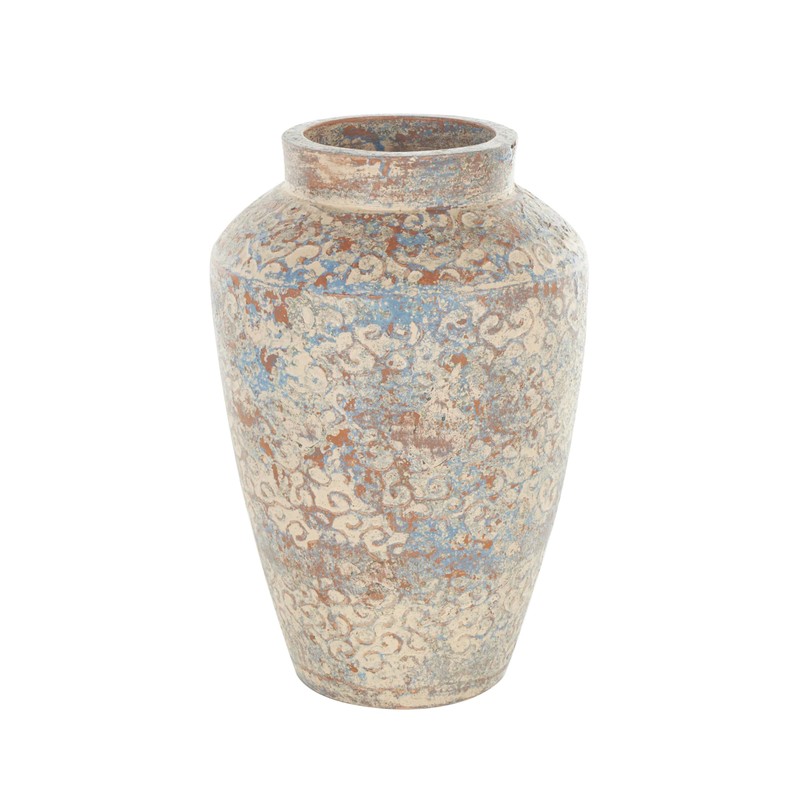 Deco 79 Ceramic Scroll Decorative Vase Antique Style Centerpiece Vase