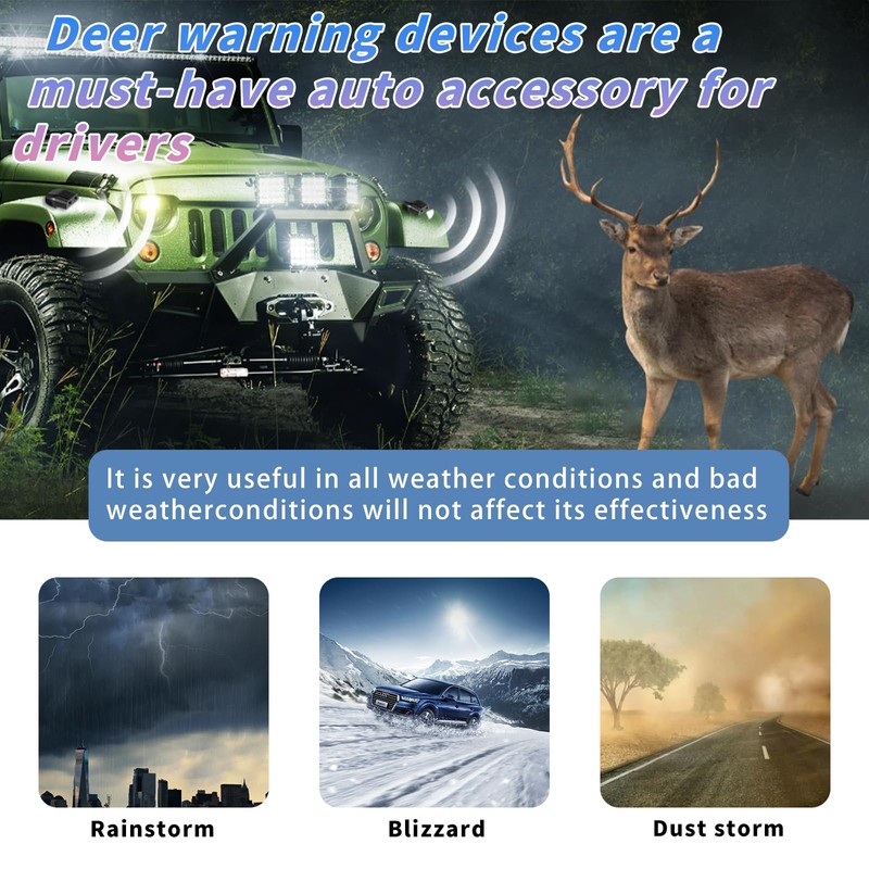 ONISMEZ 4PCS Deer Whistles for Vehicles - Universal Automotive Warning