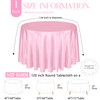 KKJIAF 1 Pack 120 Inch Round Tablecloth Satin Light Pink