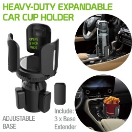 Cellet Heavy-Duty Adjustable Car Cup Holder: Expandable Design for Various Beverages