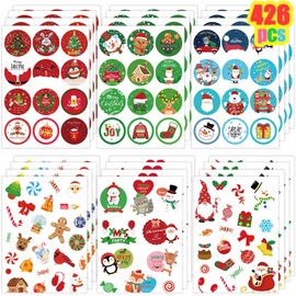 426pcs Christmas Stickers for Kids Christmas Ornament Stickers Christmas Stickers Bulk Holiday Stickers Christmas Stickers for envelopes Crafts Cards