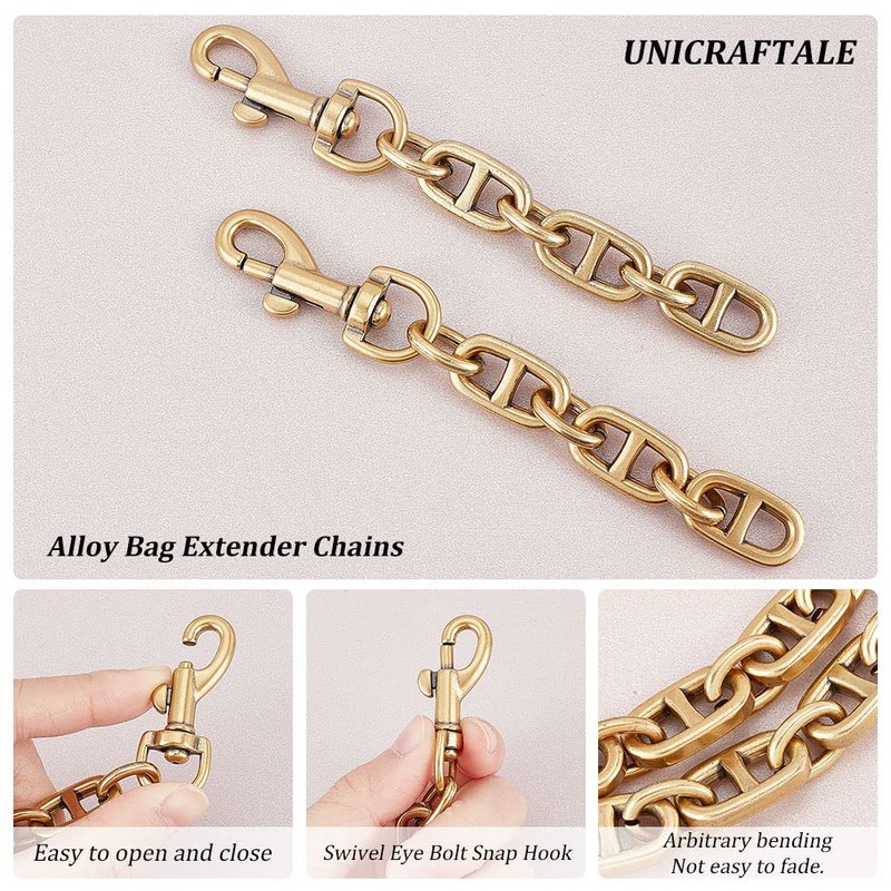 UNICRAFTALE 2 Piece Bag Extension Chain, 4.7 inches (12 cm),