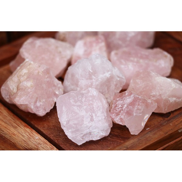 Zaicus 1 lb Rose Quartz Rough Stone - Raw Stones and Crystals Bulk for Tumbling, Jewelry Making, Cabbing, Lapidary, Fountain Rocks, Decoration, Polishing, Wire Wrapping, Gem Mining, Reiki Crystal