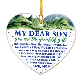 Mom's Gift: Christmas Ornament for Son's Birthday & Graduation - Best Son Ever Keepsake