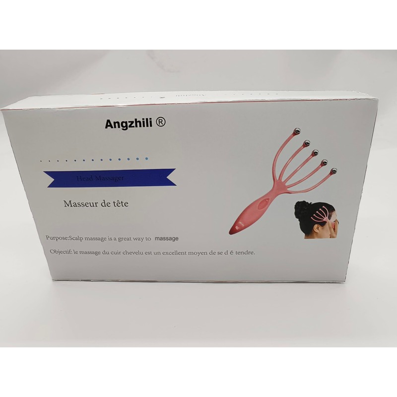 Angzhili Head Massager,Protable Hand Held SPA Scalp Massager for Stress
