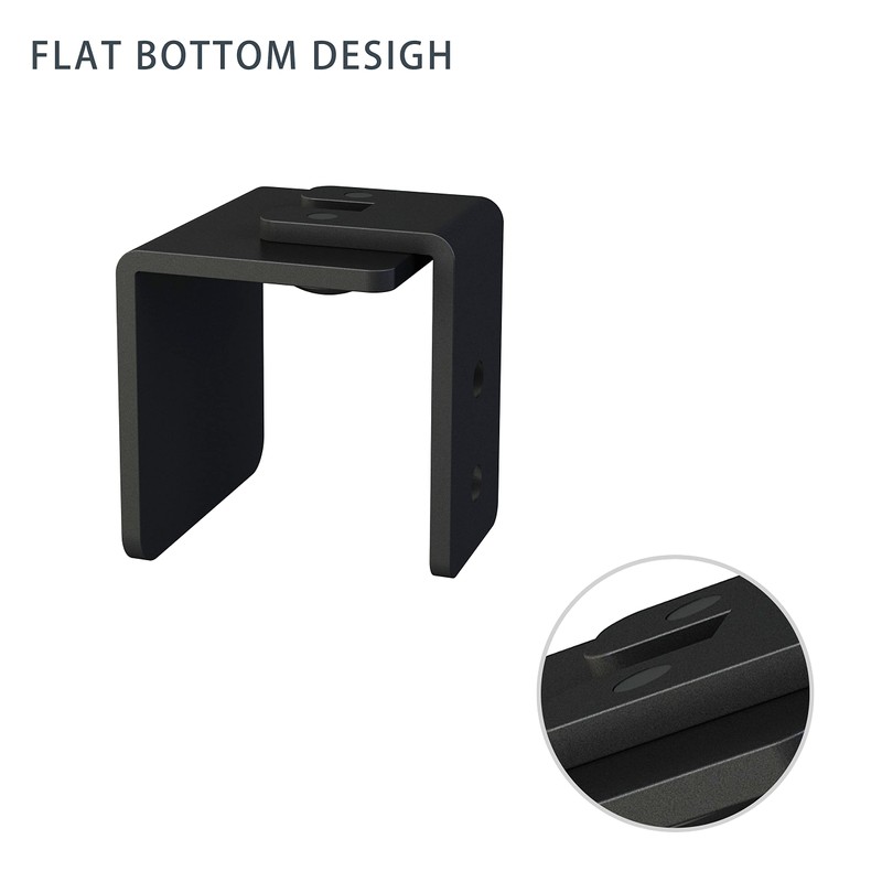 JUBEST Matte Black Floor Guide Wall Mount Sliding Barn Door
