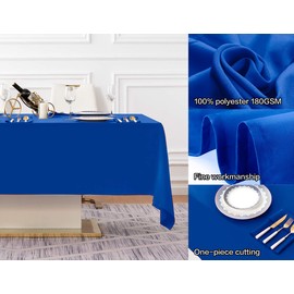Surmente Tablecloth 60 x 102-Inch Rectangular Polyester Table Cloth for Weddings, Banquets, or Restaurants (Royal Blue) … ……