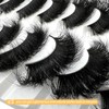 loladook Mink Lashes Fluffy Long 3D Faux Mink Wispy 20mm