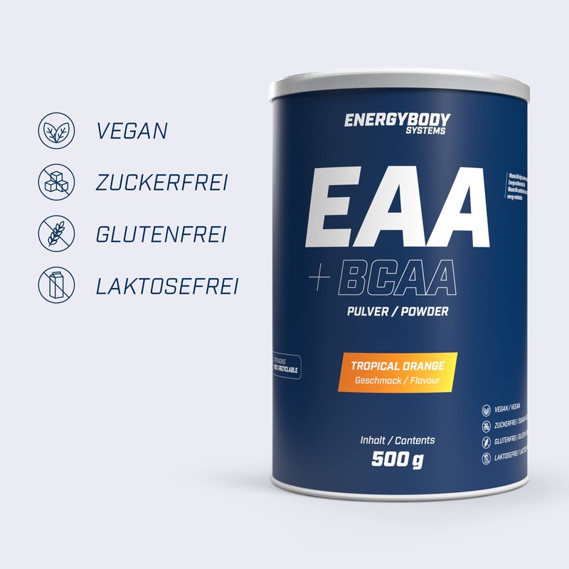 Energybody EAA Powder with BCAA 500 g Tropical Orange/EAAs Powder