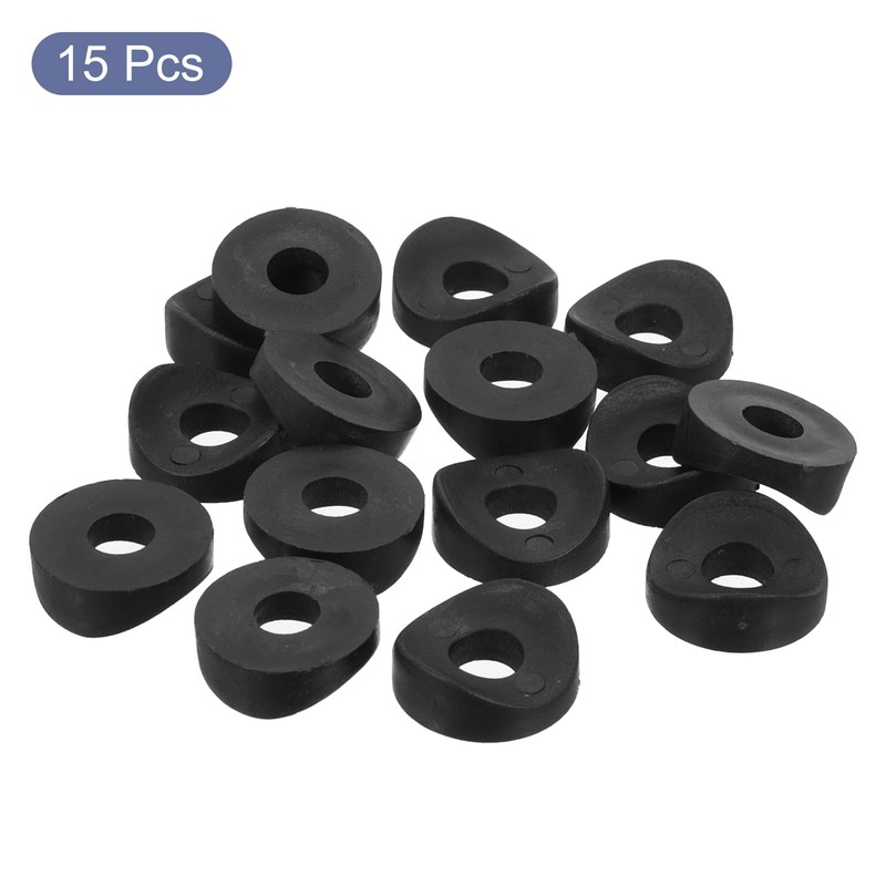 uxcell 15Pcs Plastic Round Washers, 8mm x 25mm x 5mm