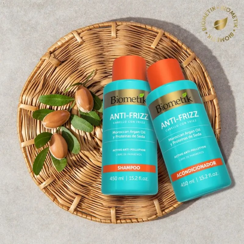Biometik Shampoo Anti Frizz Moroccan Argan Oil Y Proteínas