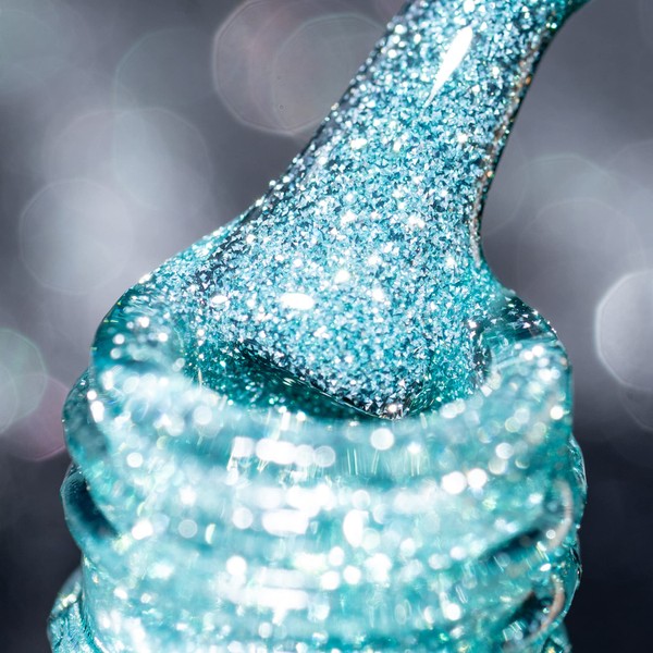 BURANO Reflective Glitter Gel Nail Polish, 7.3ml Green Sparkle Reflective