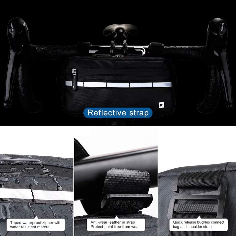 Rhinowalk Multifunction Bike Handlebar Bag Front Bag Bicycle Frame Bag