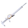 0150mm Dial Caliper Steel ShockProof Adjustable Vernier Caliper with Depth