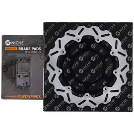 NICHE Front Left Brake Rotor Pad Semi Metallic Kit for KTM 690 SMC 61013030100 76513030000 75009060000 58309060000