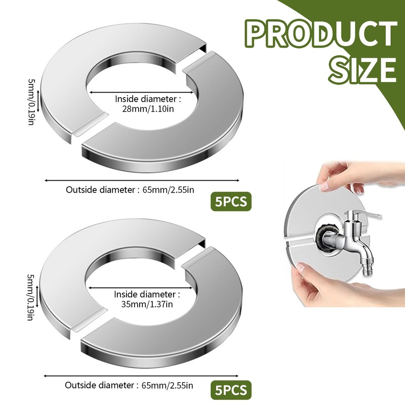 Shower Pipe Cover, 10 PCS Wall Split Pipe Holes Covers
