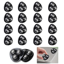HhBdy Wheels for Kitchen Appliances 360 Swivel Mini Caster Wheels Mini Appliance Sticky Pulley for Diy,Trash Can,Storage Box with 3 Ball Bearings(16Pcs,Black steel balls)